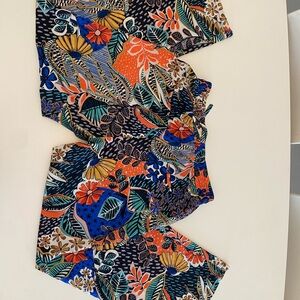 Colorful Floral Print Anthropologie Pants